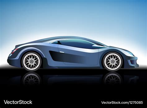 Blue car Royalty Free Vector Image - VectorStock