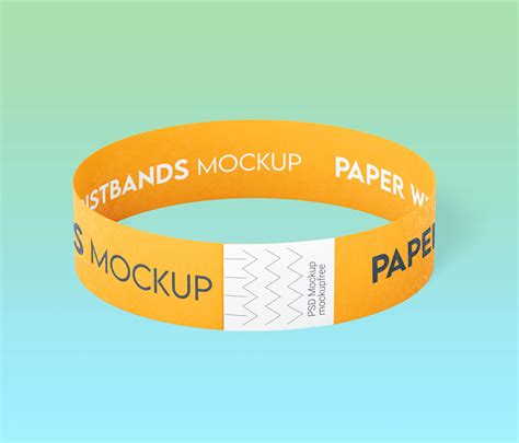 Free Paper Wristband Mockups 3 PSD Set PSD PsFiles