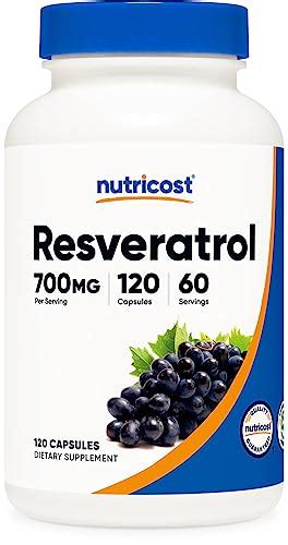 Nutricost Resveratrol 700mg 120 Capsules Vegan Gluten Free Non GMO