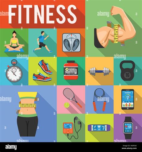 Fitness Icon Set Stock Vector Image And Art Alamy