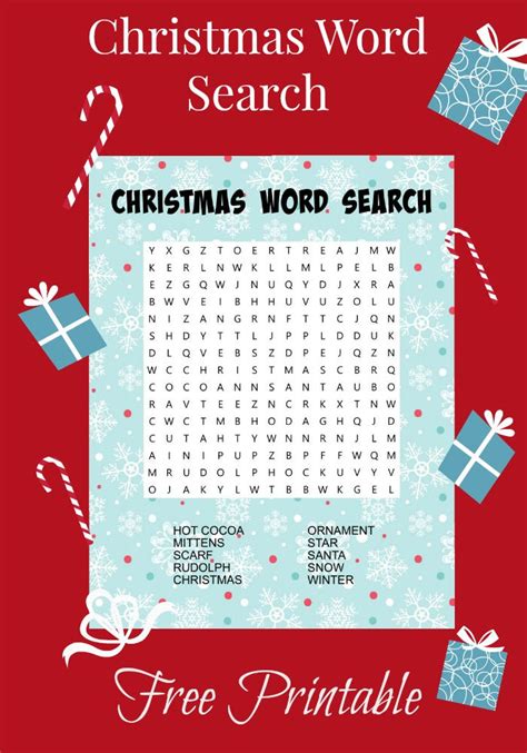 Christmas Word Search Puzzle