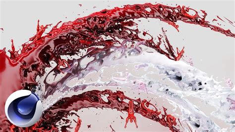 Брызги крови в 3D (Cinema 4D, RealFlow). - YouTube