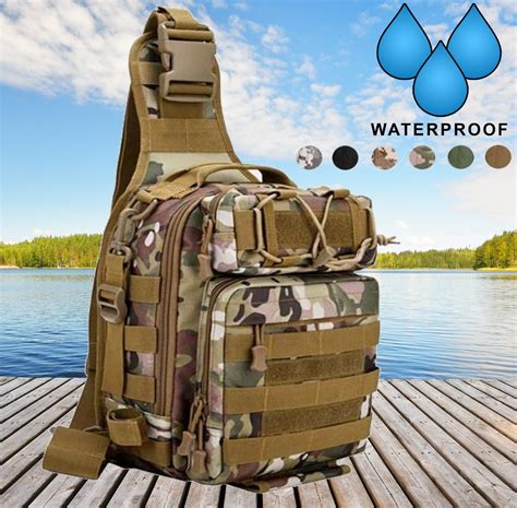 Multi Functional Waterproof Backpack Lightweight Sling Storage Fishing ...