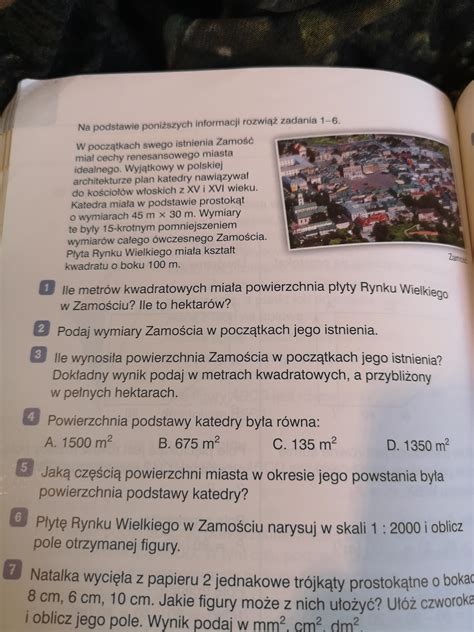 Matematyka wokół nas klasa 6 podręcznik strona 180 zadanie od 1 do 6Plz