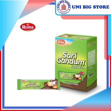 Jual Roma Sari Gandum Biskuit Susu Cokelat 38 5 Gr X 12 Pcs BOX Coklat