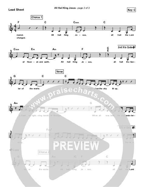 All Hail King Jesus (Simplified) Sheet Music PDF (Jeremy Riddle ...