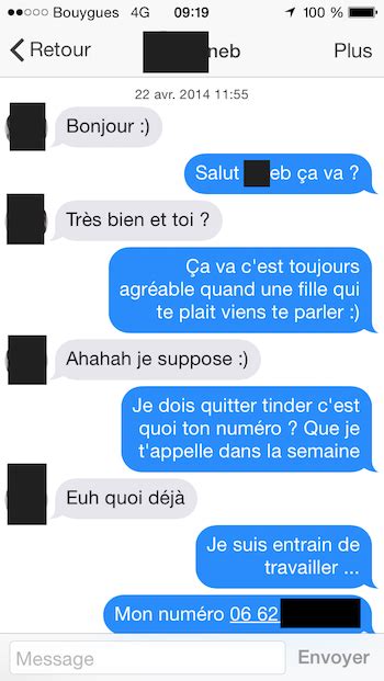 Ecrire un bon premier message Tinder comment éviter le râteau