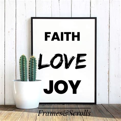 Buy Faith Love Joy By Framesandscrolls On