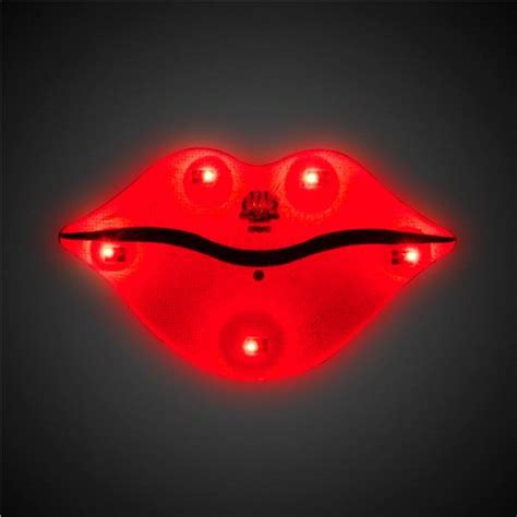 LED Red Lips Blinkies | GlowUniverse.com