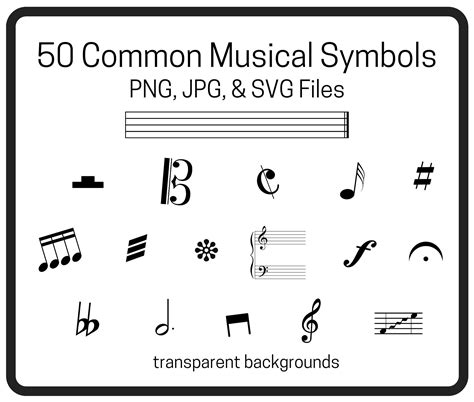 Musical Notation Png  Svg Music Symbols Clip Art Printable