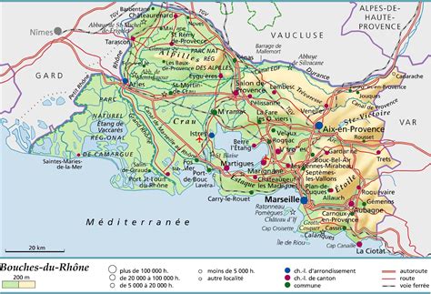 carte des bouches du rhone • Voyages - Cartes