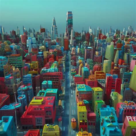 City Made Of Sweets K Octane Render Detailed Art Stable Diffusion