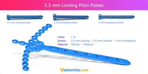 3 5 Mm Locking Pilon Plates Uses Sizes Vast Ortho