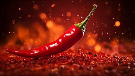 Premium Photo Hot Chilli Peppers On A Fire Background D Rendering