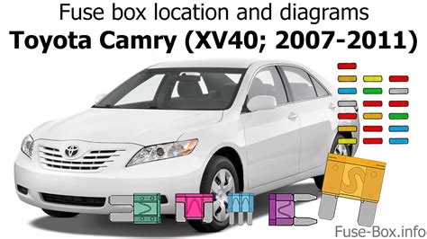 Fuse Box Location And Diagrams Toyota Camry Xv40 2007 2011 Youtube