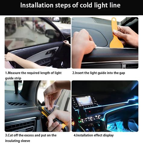 1M 3M 5M Car Interior Led Decorative Lamp EL Wiring Neon Strip For Auto