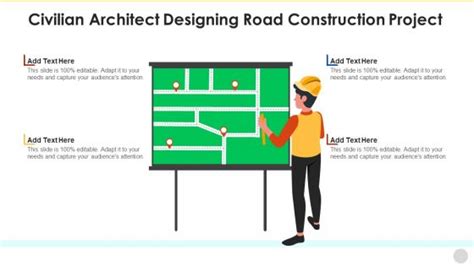 Civilian Architect Designing Road Construction Project Powerpoint