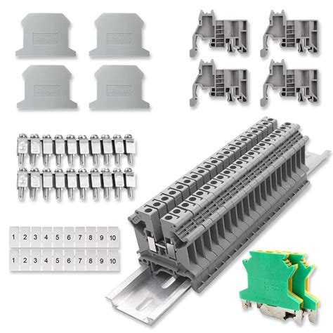 Yotutun Bloques De Terminales De Carril Din Uk B Kit De Bloques De