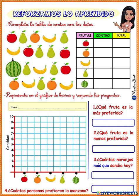 Gr Fica De Barras Interactive Activity For Primero De Primaria