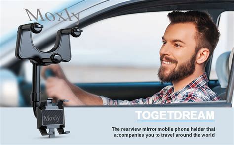 Moxly Orginal Fit Universal Car Rear View Phone Holder Mount