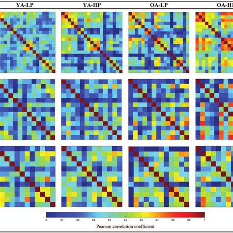 Weighted Correlation Matrices By Study Group Pf Semantic And