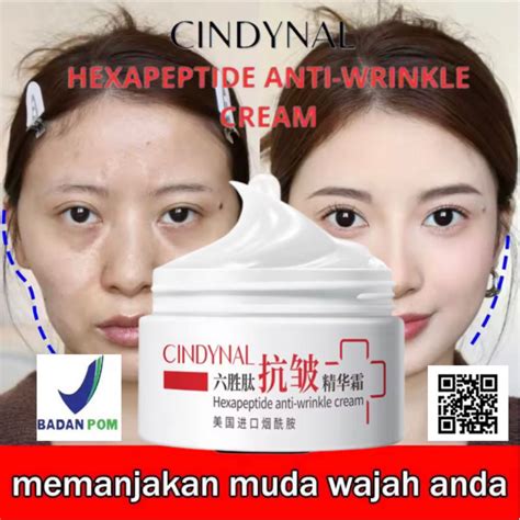 Jual Cindynal Hexapeptide Krim Pemutih Dan Pelembab Wajah Anti Kerut