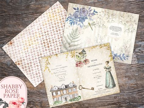 Jane Austen Quotes Vintage Ephemera Pride And Prejudice Emma Etsy