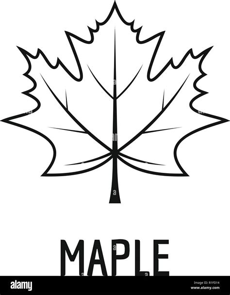 Maple leaf icon. Simple illustration of maple leaf vector icon for web ...