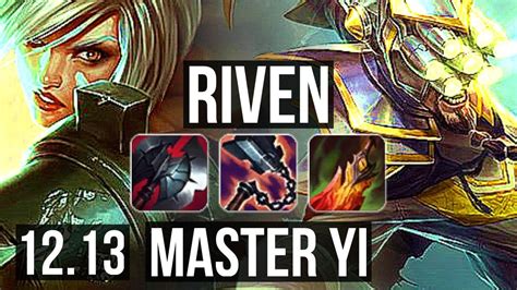 Riven Vs Yi Top Solo Kills Legendary M Mastery Kr