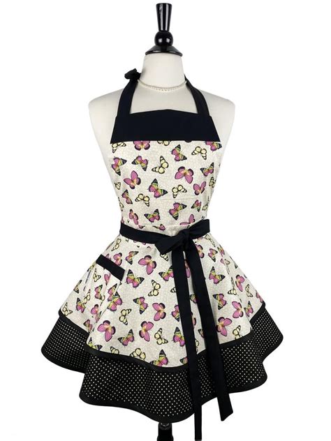 Butterfly Cute Retro Apron For Women Personalized T For Etsy