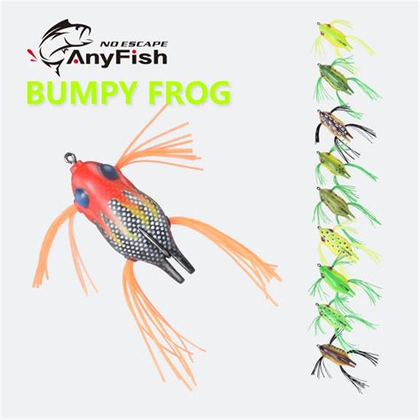 ANYFISH señuelo de pesca de rana con bultos anzuelo único de 4 5 cm y