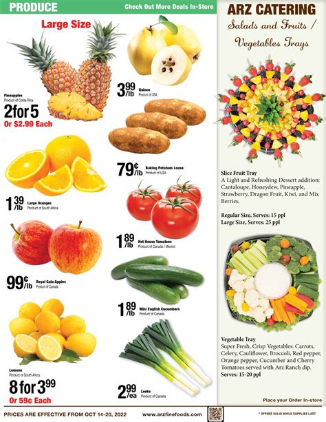 Arz Fine Foods Flyer October 14 To 20