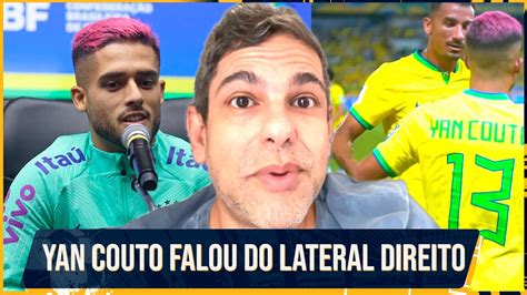 Yan Couto exaltou O LATERAL DIREITO sua REFERÊNCIA na posição YouTube