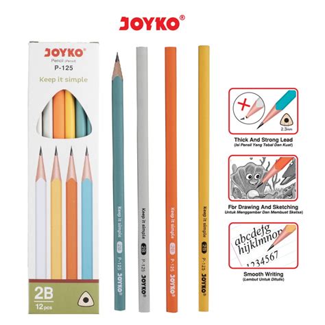 Jual Pensil B Joyko P Pencil Triagonal Grip Trigonal Segita Warna