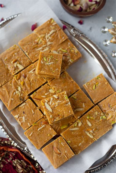 Besan Barfi Besan Ki Chakki Piping Pot Curry