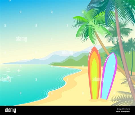 Tropic Beach Summer Landscape Seashore Wave Hot Vacation Travel Relax