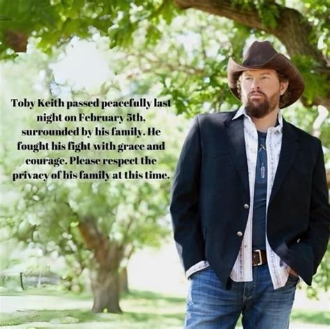 De qué murió Toby Keith El cantante country famoso por I Love This