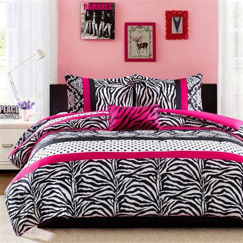 Mi Zone Fullqueen Comforter Set With Decor Pillow Striped Damask