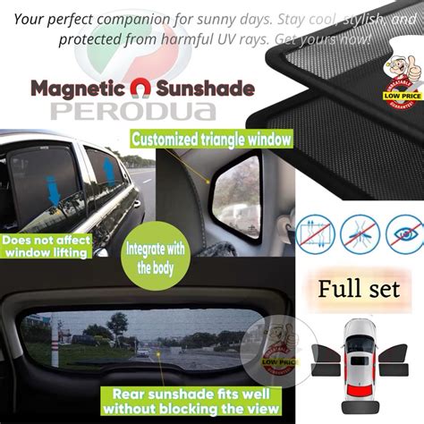 Magnetic Sunshade Perodua Alza Aruz Viva Axia Bezza Myvi Old