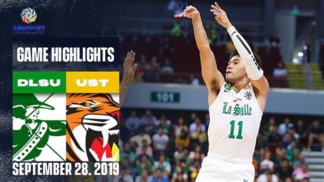 DLSU Vs UST September 28 2019 Game Highlights UAAP 82 MB YouTube