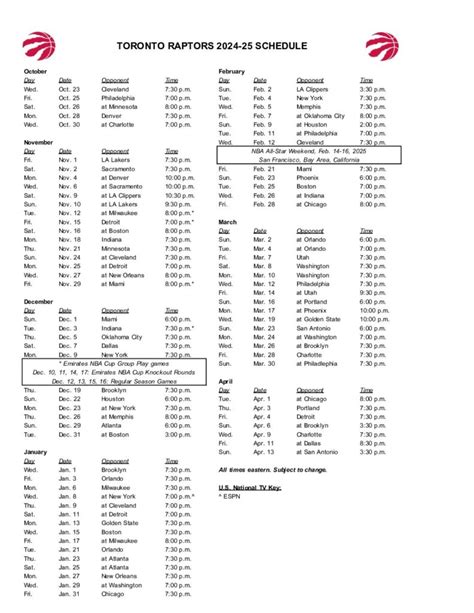 Raptors Schedule 2025 March Delora Siouxie