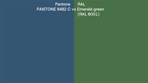 Pantone 8482 C Vs Emerald Green Ral 6001 Side By Side Comparison