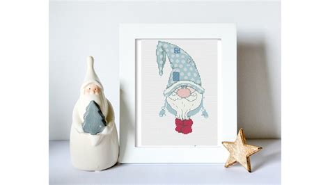 Christmas Cross Stitch Gnome Pattern Dwarf Scandinavian Etsy