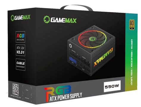 Gamemax Rgb W Modular Plus Gold Power Supply With Cm R