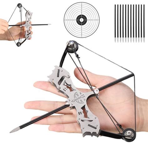 6.3"/9" Mini Archery Bow Set Right Hand Mini Compound Bow Mini Hunting Bow Metal Material ...