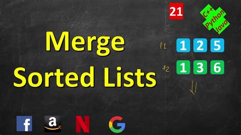 Merge Two Sorted Lists Leetcode C Java Python