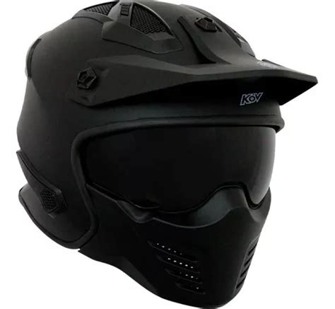 Casco Para Moto Negro Chopper Rocko Kov Retro Certificado Ns Tama O Del