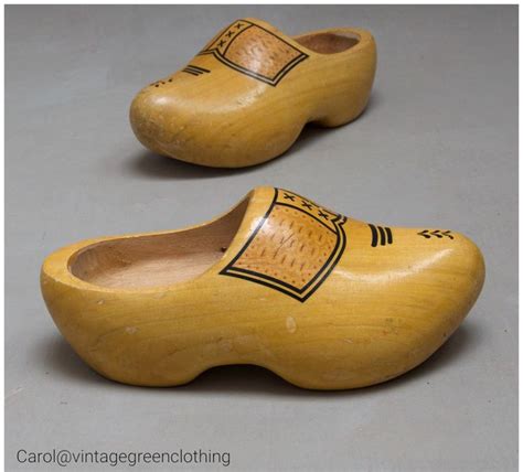 Vintage Clogs Traditional Dutch Clogs Carved Wooden Clogs Etsy UK