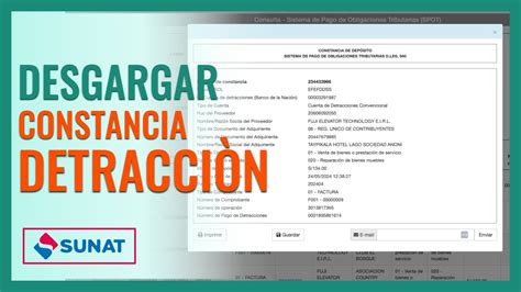 Consultar Pago De Detracciones Sunat Constancia De Detracci N