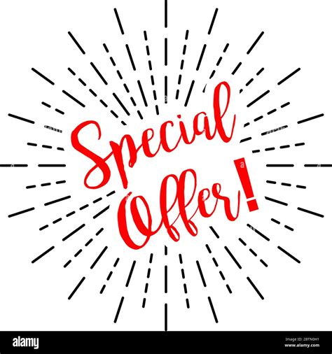 Special Offer With Burst On A White Background Vector Stock Vector